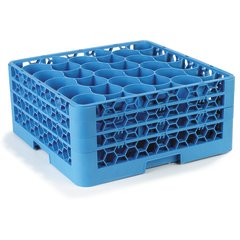 RW30-214 OptiClean™ NeWave™ Glass Rack with 3 Integrated Extenders 30 Compartment - Carlisle Blue