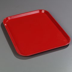 1612FG017 Glasteel™ Solid Rectangular Tray 16.4" x 12" - Red