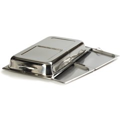 607000H DuraPan™ Stainless Steel Steam Table Hotel Pan Center Hinged Cover Full-Size