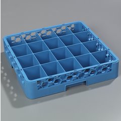 RC2014 OptiClean™ 20-Compartment Divided Tilted Glass Rack 20 Compartment - Carlisle Blue