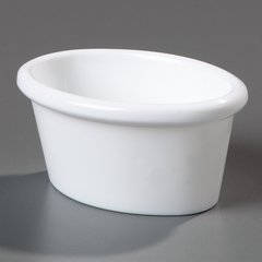 S31002 Melamine Smooth Oval Ramekin 2 oz - White