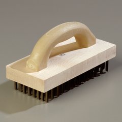 4067600 Brush w/Flat Steel Bristles 9-3/8" x 3-25/32" - Tan