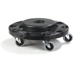 3691103 Bronco™ Round Waste Container Trash Can Dolly 20, 32, 44 and 55 Gallon - Black