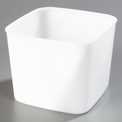 155602 StorPlus™ Polyethylene Space Saver Food Storage Container 6 qt - White