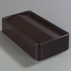 34202469 TrimLine™ Rectangle Swing Top Waste Container Trash Can Lid 15 and 23 Gallon - Dark Brown