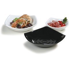 794202 Melamine Flared Rim Square Dish Bowl 5.25" - White