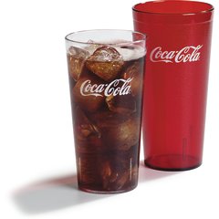 52163550D Coca-Cola® Stackable™ SAN Plastic Tumbler 16 oz - Coke - Ruby