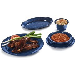 4350135 Dallas Ware® Melamine Dinner Plate 9" - Café Blue