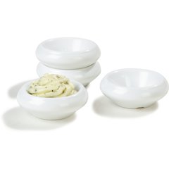 085502 Melamine Smooth Rounded Ramekin 1 oz - White