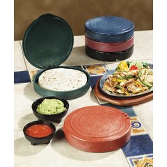 071003 Hinged Tortilla Server 7" / 1" - Black