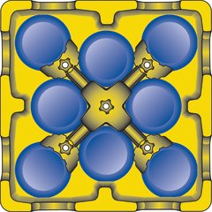 ADS403 Optimizer™ Small Dish Dolly and 4 Adjustable Dividers  - Black