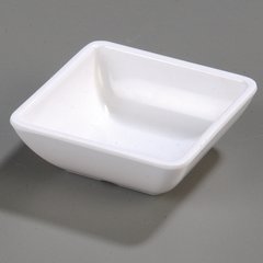 086002 Melamine Square Ramekin 2 oz - White