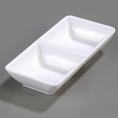 086202 Melamine Double Square Ramekin 2 oz Per Square - White