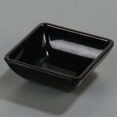 086003 Melamine Square Ramekin 2 oz - Black