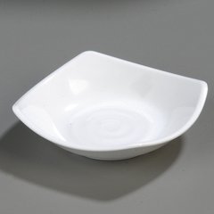 794202 Melamine Flared Rim Square Dish Bowl 5.25" - White