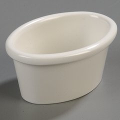 S31442 Melamine Smooth Oval Ramekin 4 oz - Bone