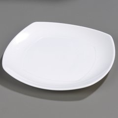 4330402 Melamine Upturned Corner Square Plate 11.5" - White