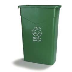 342023REC09 TrimLine™ Rectangle RECYCLE Waste Container 23 Gallon - Green