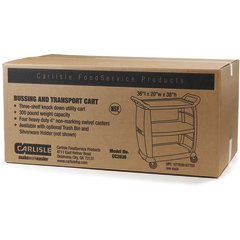 CC203603 Bussing Cart 18" x 36.25" x 38" - Black