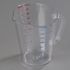 4314407 Commercial  Measuring Cup 1/2 gal - Clear
