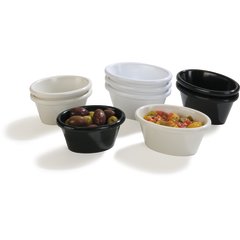 S31002 Melamine Smooth Oval Ramekin 2 oz - White