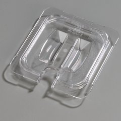 10311U07 StorPlus™ Polycarbonate Notched Handled Universal Lid 1/6 Size - Clear