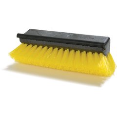 4042100 10" Hi-Lo Floor Scrub Brush with Squeegee 10" - Black