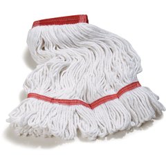 369424B00 Flo-Pac® Large Looped-End Mop w/Red Band  - White-Red
