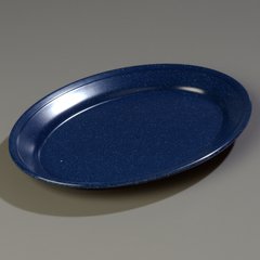 4356035 Dallas Ware® Melamine Oval Platter Tray 12" x 8.5" - Café Blue
