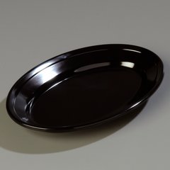 4356303 Dallas Ware® Melamine Oval Platter Tray 9.25" x 6.25" - Black