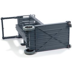 JC1945S23 Short Platform Janitorial Cart  - Gray