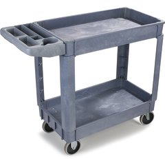 UC401823 Bin Top 2 Shelf Utility Cart 40" x 17.25" - Gray