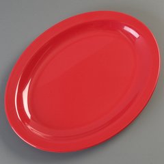 KL12705 Kingline™ Melamine Oval Platter Tray 12" x 9" - Red