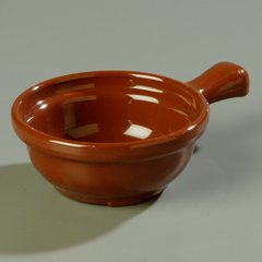 700628 Handled Soup Bowl 8 oz, 4-5/8" - Lennox Brown