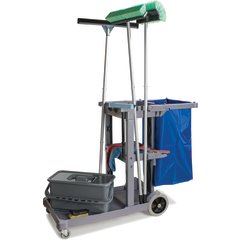 JC1945S23 Short Platform Janitorial Cart  - Gray