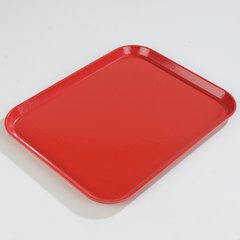 1612FG017 Glasteel™ Solid Rectangular Tray 16.4" x 12" - Red