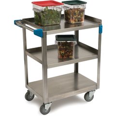 UC3031524 Stainless Steel 3 Shelf Utility Cart 15.5" x 24" - Stainless Steel