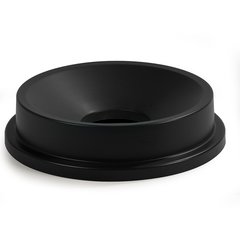 34103503 Bronco™ Round Waste Bin Trash Container Funnel Lid 32 Gallon - Black