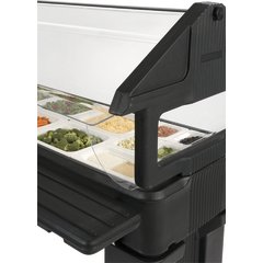 660603 Six Star™ Portable Food Bar with Legs 6' x 2' x 4.2' - Black