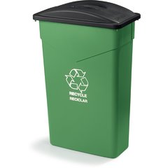 342023REC09 TrimLine™ Rectangle RECYCLE Waste Container 23 Gallon - Green