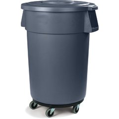 34104423 Bronco™ Round Waste Bin Trash Container 44 Gallon - Gray