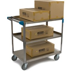 UC5032135 Stainless Steel 3 Shelf Utility Cart 21" x 35" - Stainless Steel