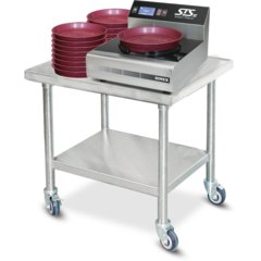 DXPICTABLEM Mobile Table for Induction Charger 30" x 24" x 30.12" - Stainless Steel