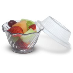 DX11820174 Classic™ Clear Dome Lid- Fits DXSWC507 5 oz Tulip Cup 4.09" (1000/cs) - Clear