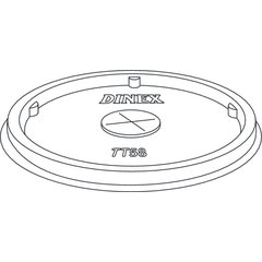 DXTT58 Dinex® Translucent Tumbler Lid with Straw Slot (1000/cs) - Translucent