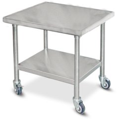 DXPICTABLEM Mobile Table for Induction Charger 30" x 24" x 30.12" - Stainless Steel