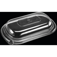 DXL800PDCLR Dome Lid for Microwaveable Medium Entrees  (250/cs) - Clear