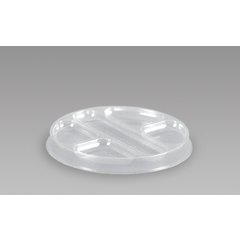 DXT5400PDCLR Raised Five Compartment Insert for Salad Bowl  (300/cs) - Clear