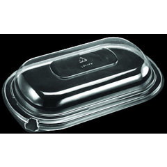 DXL800PDCLR Dome Lid for Microwaveable Medium Entrees  (250/cs) - Clear