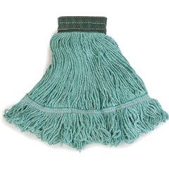 369478B09 Flo-Pac® Medium Looped-End Mop With Green Band  - Green